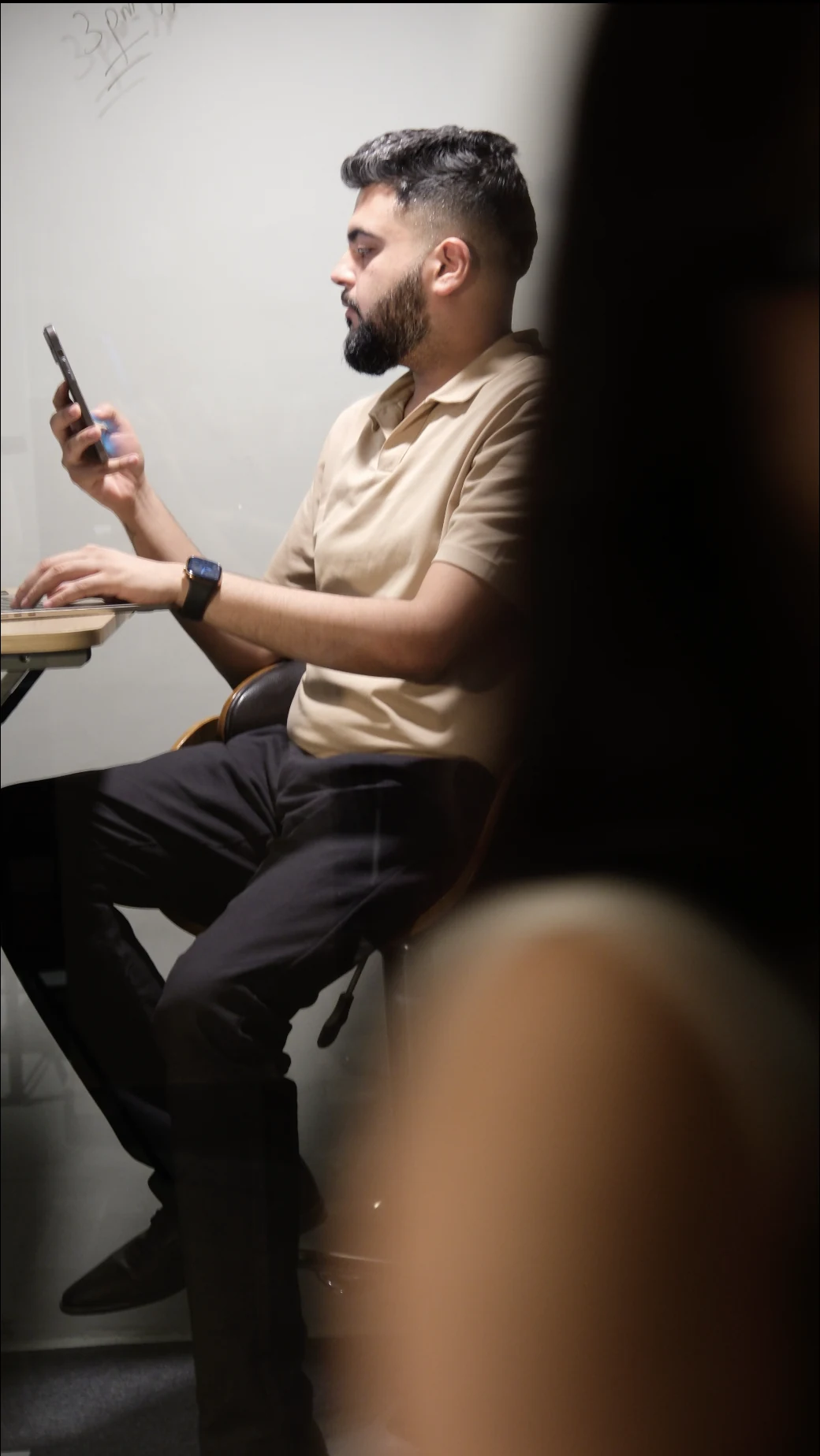 Laptop and phone, productive session